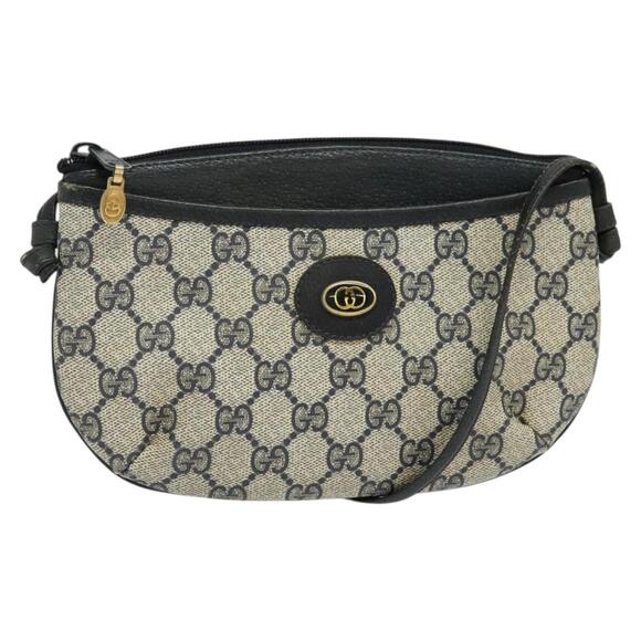 GUCCI GG Supreme Shoulder Bag Pvc Navy Gold 904 02 020 - Picture 1 of 16